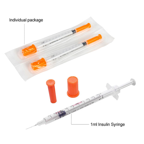 Top Quality Insulin Syringe 1ml Disposable PP Painless U-100 U-40