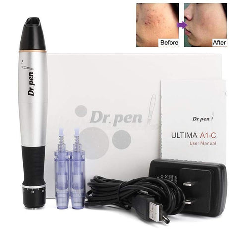 Dr Pen Ultima A1-C with 2Pcs Needle Kit Profesional Facial Mesotherapy Beauty Device